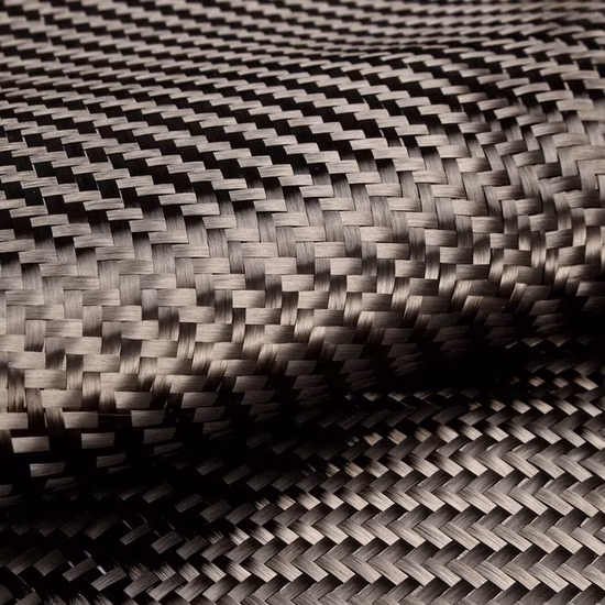 Tissu en fibre de carbone à armure sergée 6K pour raquette d'équipement de sport